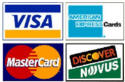 We accept Visa, MasterCard, Discover & Amex